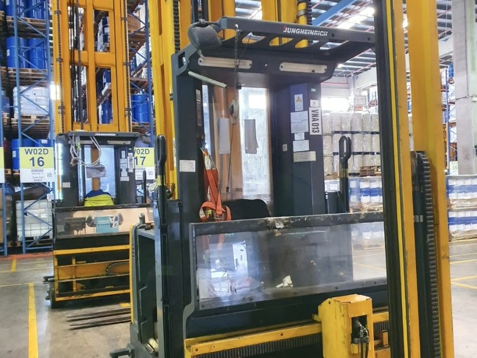 VNA truck secured for transport