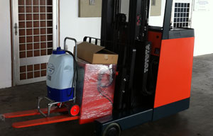Toyota 7FBR15 — Electric reach truck available from Merah Engineering Singapore